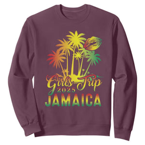 Jamaica Girls Trip 2025 Sweatshirt Summer Vacation TS09 Maroon Print Your Wear