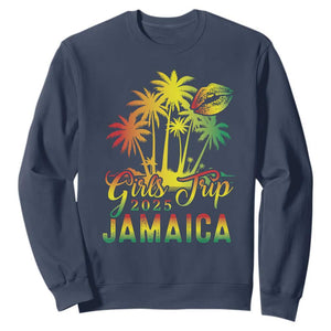 Jamaica Girls Trip 2025 Sweatshirt Summer Vacation TS09 Navy Print Your Wear