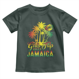 Jamaica Girls Trip 2025 Toddler T Shirt Summer Vacation TS09 Dark Forest Green Print Your Wear