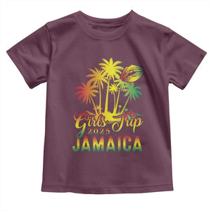 Jamaica Girls Trip 2025 Toddler T Shirt Summer Vacation TS09 Maroon Print Your Wear