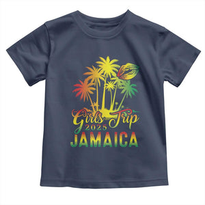 Jamaica Girls Trip 2025 Toddler T Shirt Summer Vacation TS09 Navy Print Your Wear
