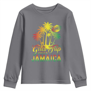 Jamaica Girls Trip 2025 Youth Sweatshirt Summer Vacation TS09 Charcoal Print Your Wear
