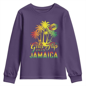 Jamaica Girls Trip 2025 Youth Sweatshirt Summer Vacation TS09 Purple Print Your Wear