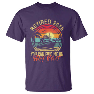Funny Retirement T Shirt I'm Retired You Can Find Me On My Boat TS09 Purple Print Your Wear