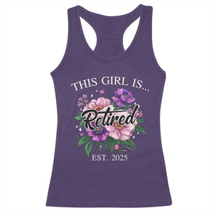 This Girl Is Retired Est 2025 Racerback Tank Top TS09 Purple Print Your Wear