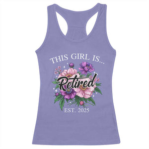 This Girl Is Retired Est 2025 Racerback Tank Top TS09 Violet Print Your Wear