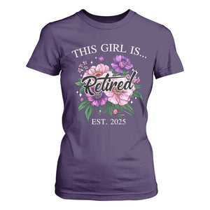 This Girl Is Retired Est 2025 T Shirt For Women TS09 Purple Print Your Wear
