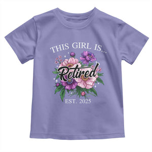 This Girl Is Retired Est 2025 Toddler T Shirt TS09 Violet Print Your Wear