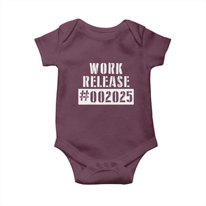 Funny Retirement 2025 Baby Onesie Work Release TS09 Maroon Print Your Wear
