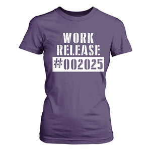 Funny Retirement 2025 T Shirt For Women Work Release TS09 Purple Print Your Wear