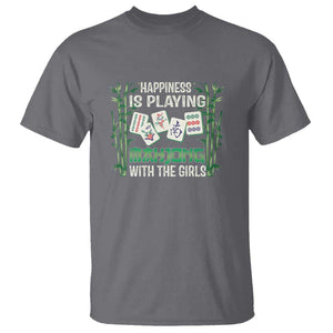Happiness Is Playing Mahjong With The Girls T Shirt TS09 Charcoal Print Your Wear