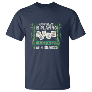 Happiness Is Playing Mahjong With The Girls T Shirt TS09 Navy Print Your Wear
