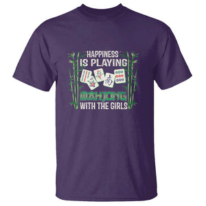 Happiness Is Playing Mahjong With The Girls T Shirt TS09 Purple Print Your Wear