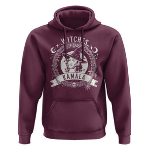 Witches For Kamala Hoodie Harris Madam President 2024 Halloween TS09 Maroon Print Your Wear
