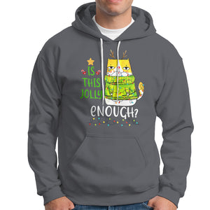 Is This Jolly Enough Funny Cat Merry Christmas Light Hoodie TS09 Printyourwear