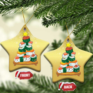 Funny Sushi Christmas Tree Christmas Ornament Cute Japanese Xmas TS09 Star Gold Print Your Wear