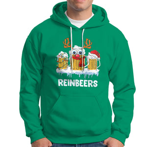 Reinbeers Christmas Reindeer Drinking Beer Hoodie TS09 Printyourwear
