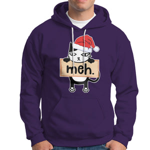 Meh Black Cat Sarcastic Funny Christmas Hoodie TS09 Printyourwear