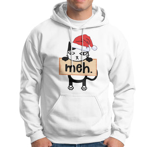 Meh Black Cat Sarcastic Funny Christmas Hoodie TS09 Printyourwear