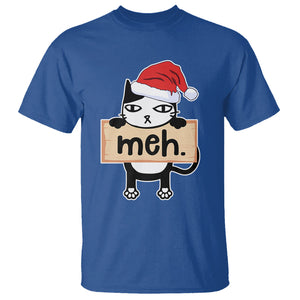 Meh Black Cat Sarcastic Funny Christmas T Shirt TS09 Printyourwear