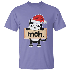 Meh Black Cat Sarcastic Funny Christmas T Shirt TS09 Printyourwear