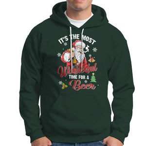 It's The Most Wonderful Time For A Beer Ugly Santa Drinking Hoodie TS09 Printyourwear
