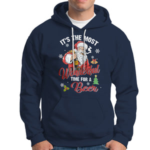 It's The Most Wonderful Time For A Beer Ugly Santa Drinking Hoodie TS09 Printyourwear