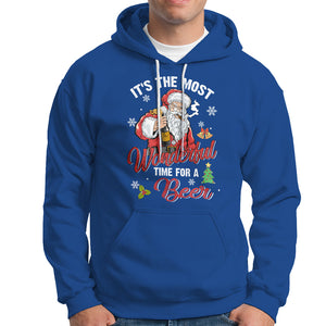 It's The Most Wonderful Time For A Beer Ugly Santa Drinking Hoodie TS09 Printyourwear
