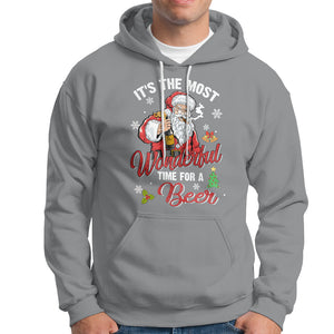 It's The Most Wonderful Time For A Beer Ugly Santa Drinking Hoodie TS09 Printyourwear