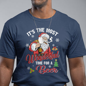 It's The Most Wonderful Time For A Beer Ugly Santa Drinking T Shirt TS09 Printyourwear
