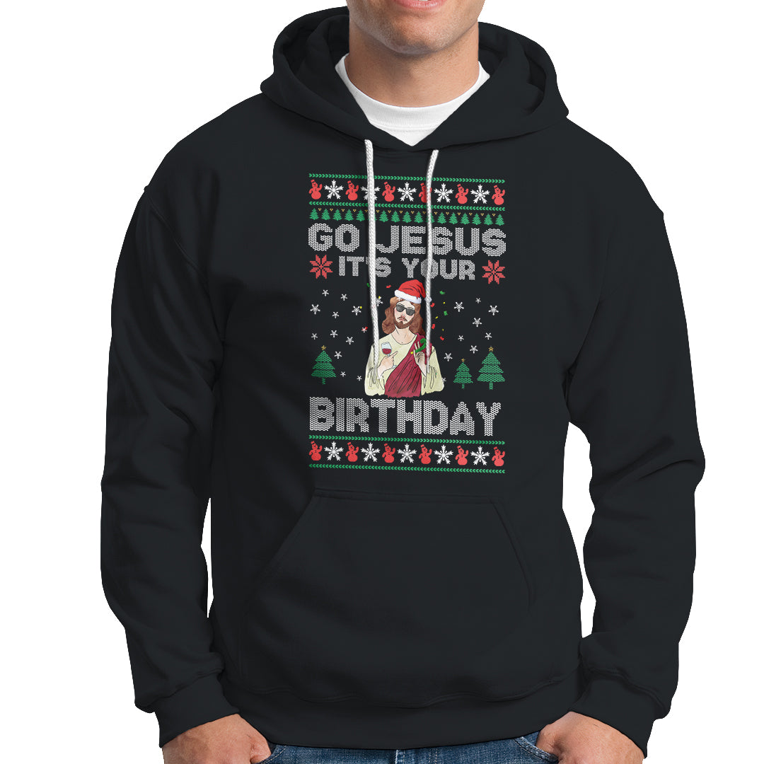 Go Jesus It's Your Birthday Funny Christmas Hoodie TS09 Printyourwear