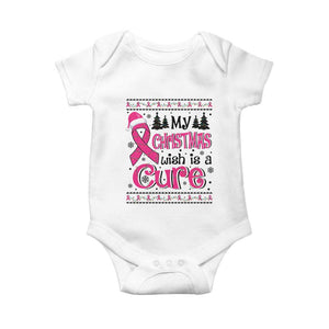 My Christmas Wish Is A Cure Breast Cancer Baby Onesie TS09 White Print Your Wear