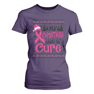 My Christmas Wish Is A Cure Breast Cancer T Shirt For Women TS09 Purple Print Your Wear