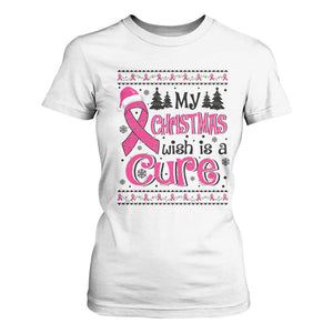 My Christmas Wish Is A Cure Breast Cancer T Shirt For Women TS09 White Print Your Wear