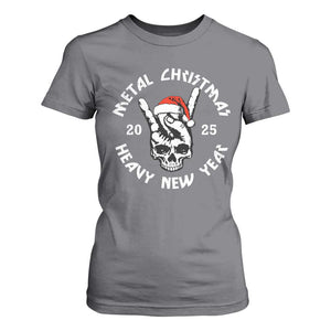 Funny Heavy Metal T Shirt For Women Metal Christmas Heavy New Year Rock Hand Sign TS09 Charcoal Print Your Wear