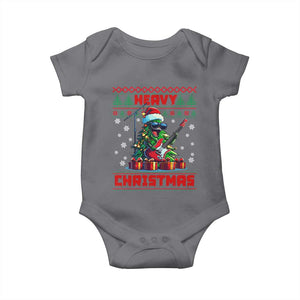 Funny Heavy Christmas Rock Band Guitarist Baby Onesie TS09 Charcoal Print Your Wear