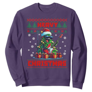 Funny Heavy Christmas Rock Band Guitarist Sweatshirt TS09 Purple Print Your Wear
