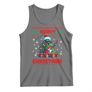 Funny Heavy Christmas Rock Band Guitarist Tank Top TS09 Black Heather Print Your Wear