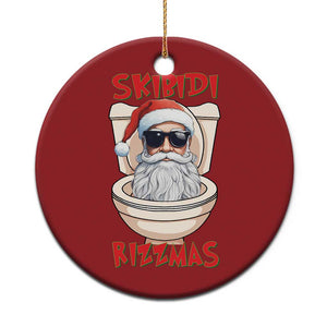 Funny Skibidi Rizzmas Santa Toilet Meme Christmas Ornament TS09 Print Your Wear