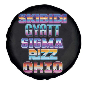 Skibidi Gyatt Sigma Rizz Ohio Spare Tire Cover TS09 Print Your Wear