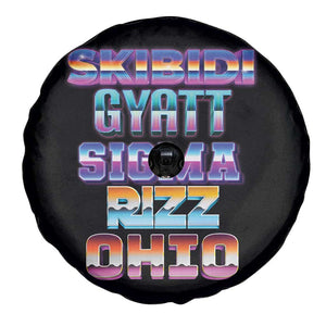 Skibidi Gyatt Sigma Rizz Ohio Spare Tire Cover TS09 Print Your Wear