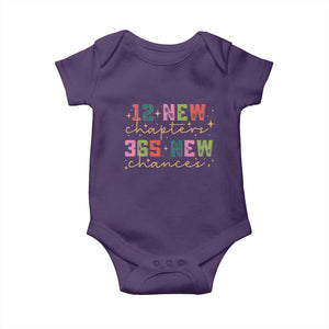 Happy New Year Baby Onesie 12 New Chapters 365 New Chances TS09 Purple Print Your Wear