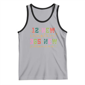 Happy New Year Tank Top 12 New Chapters 365 New Chances TS09 Athletic Heather Black Print Your Wear