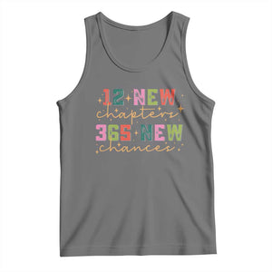 Happy New Year Tank Top 12 New Chapters 365 New Chances TS09 Black Heather Print Your Wear