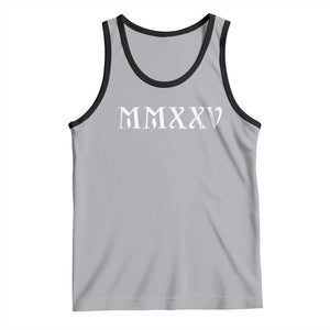 Happy New Year 2025 Tank Top MMXXV Roman Numerals TS09 Athletic Heather Black Print Your Wear