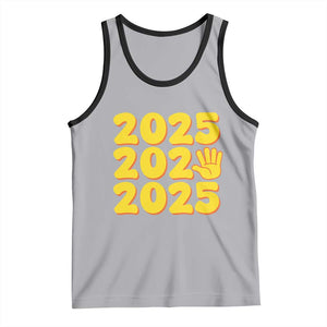 Funny Happy New Year 2025 Tank Top TS09 Athletic Heather Black Print Your Wear