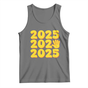 Funny Happy New Year 2025 Tank Top TS09 Black Heather Print Your Wear