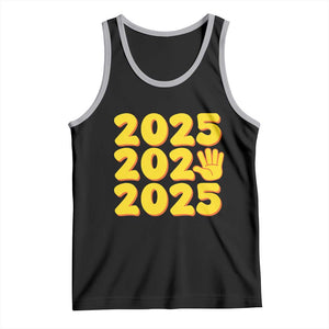 Funny Happy New Year 2025 Tank Top TS09 Black Athletic Heather Print Your Wear