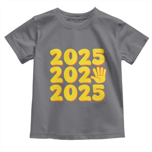 Funny Happy New Year 2025 Toddler T Shirt TS09 Charcoal Print Your Wear