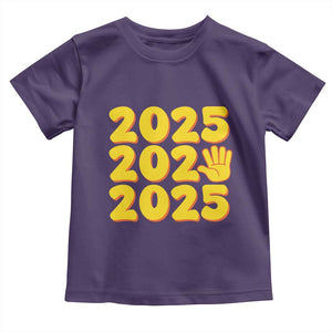 Funny Happy New Year 2025 Toddler T Shirt TS09 Purple Print Your Wear